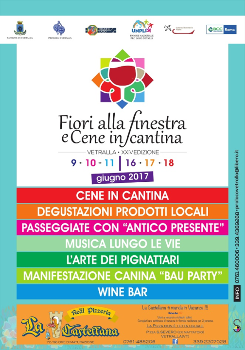 vetralla Fiori alle finestre e cene in cantina